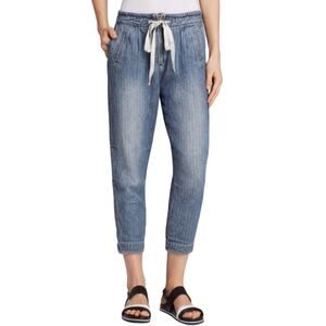 Free People Blue Drawstring Capris